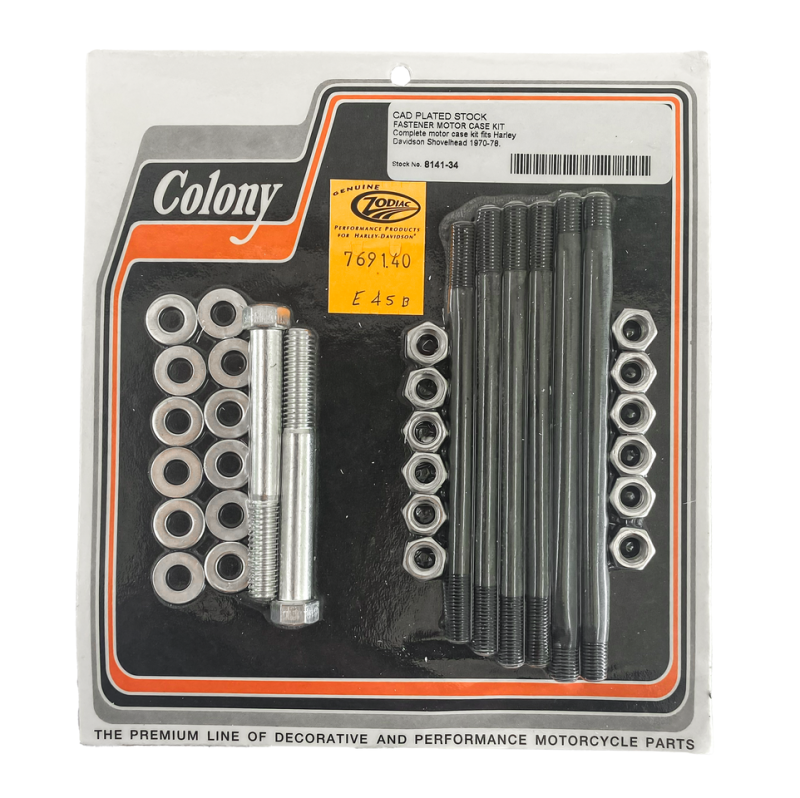 Crankcase bolt kit BT70-78, white pltd (FR)