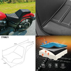 2-Up Pleated Seat Black FXBB18-Up (FR)