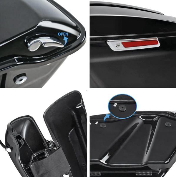 Ext. Saddlebags Gloss Black FLH/T14-Up (FR)