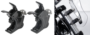39mm Fork Clamps Black for 1/4 Fairing (FR)
