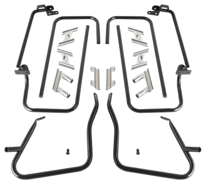 Saddlebag Guards Black/Chrome FLH/T14-Up (FR)