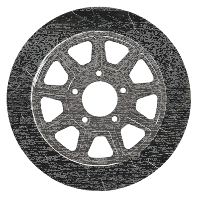 FR Smooth 11.8"x5mm BL/BL 9-Spoke (FR)
