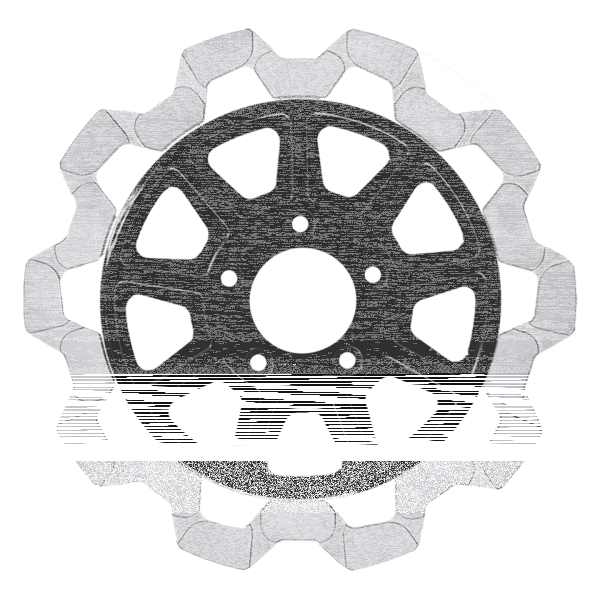 FR Bow-Tie 11.8"x5mm BL/MF 9-Spoke (FR)