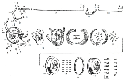 Improved rear brake shaft 45CI35-52 (FR)