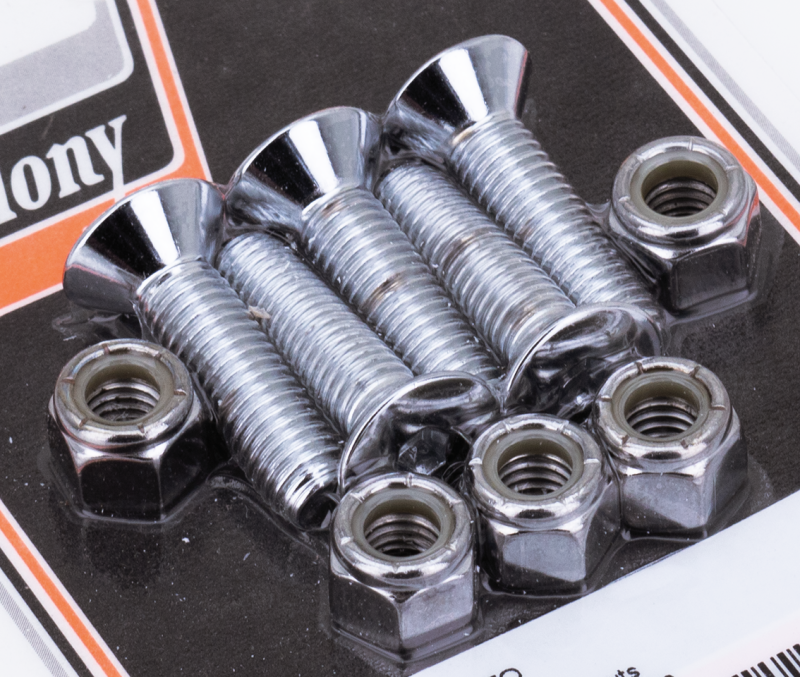 Disc SHCS Screws w/nuts 79-91 Chrome (FR)