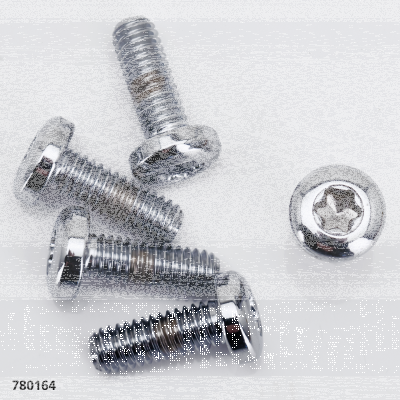 Disc screw set 5/16-18x7/8" TXBH chrome (FR)