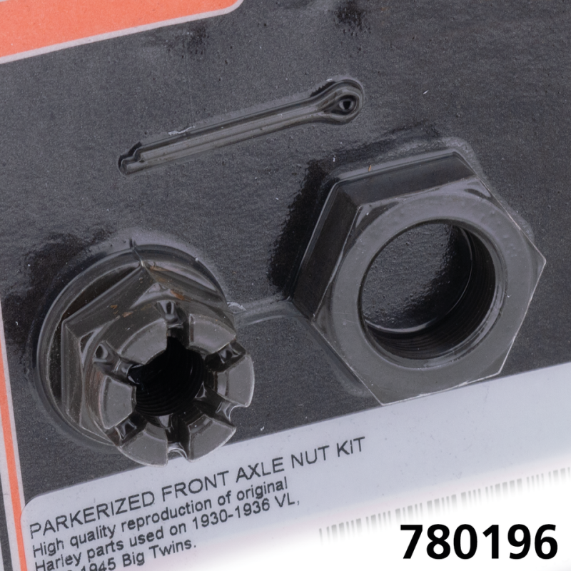 Front Axle nut kit parkerized BT30-45 (FR)