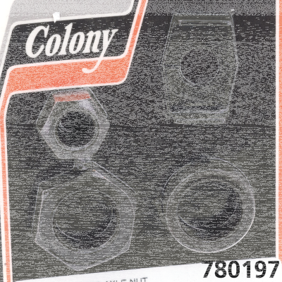 Rear Axle nut kit parkerized WL/A/C36-52 (FR)