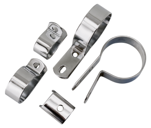 Exhaust clamps Blk Knuckle 1941-47 5Pce (FR)