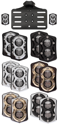 Vitys Taillight/licenseplte kit chr/blk