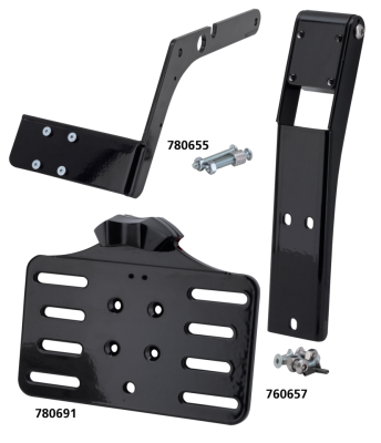 Blck side mount licenseplatekit XL04-UP (FR)