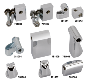 Chrome headlamp mount block FLST86-96 (FR)