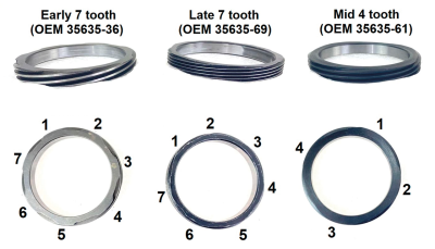 Speedometer gear 7T early #35635-36 (FR)