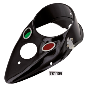 Black cat eye dash cover with lenses (FR)