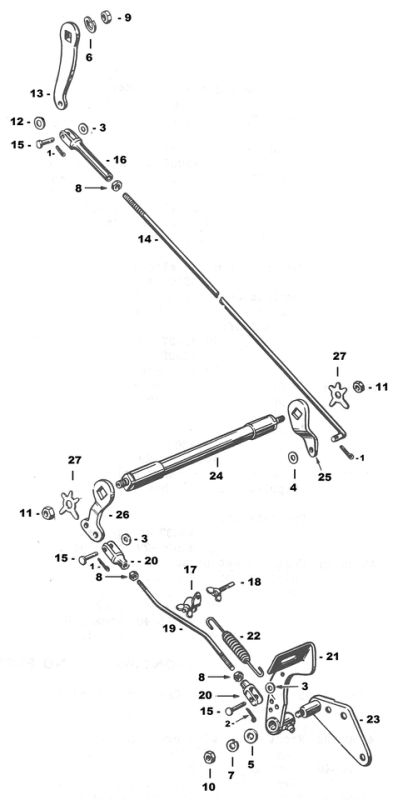 Chr shaft lever 2-hole (FR)