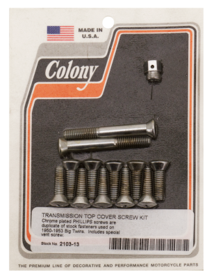 Trans top cover screw kit BT50-53 Chrome (FR)