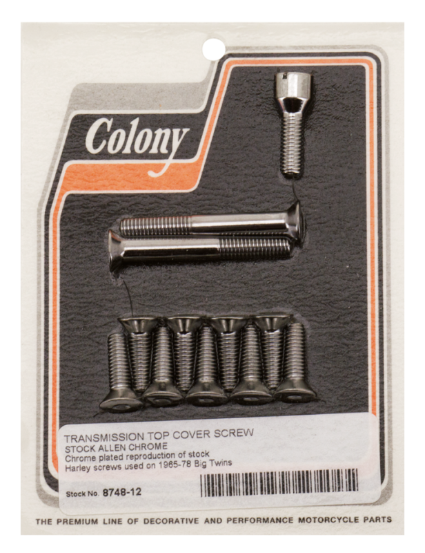 Trans top cover screw kit BT65-78 Chrome (FR)
