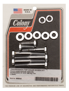 Trans top cover screw kit BT79-85 Chrome