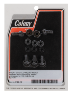 Front mud flap mounting kit parkerized