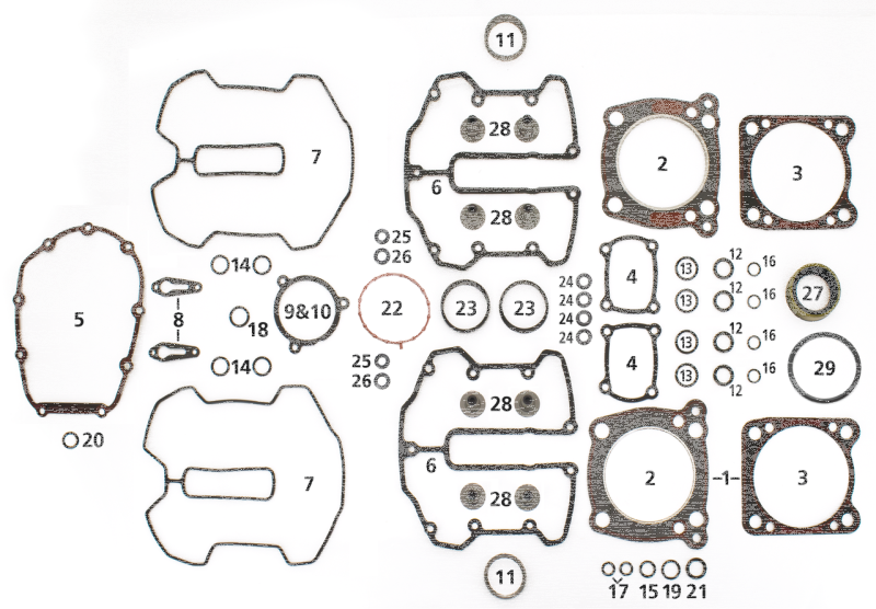 Rocker Cover gaskets M-8 Foamet, set/2 (FR)