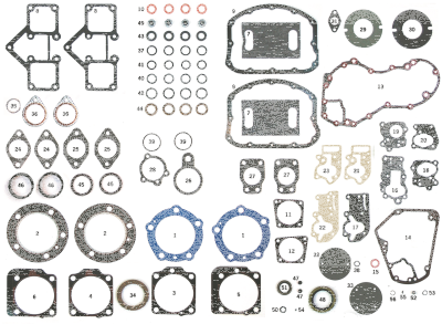 S&S rubber rocker cover gaskets BT48-65 (FR)