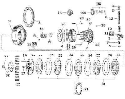 Replica 4-speed clutch release disc (FR)