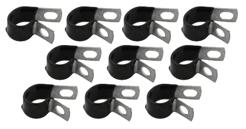 10Pck Vinyl coated cable clamps 1/2" (FR)