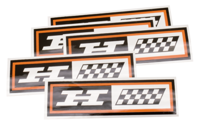 5Pck Oil tank decal FLH style H-long (FR)