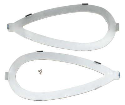 Pair tank name plate brackets (FR)