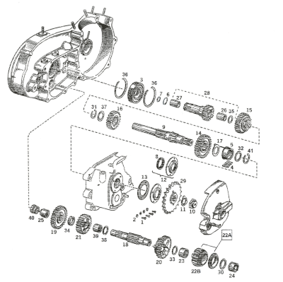 Mainshaft right case bushing XL84-90 (FR)
