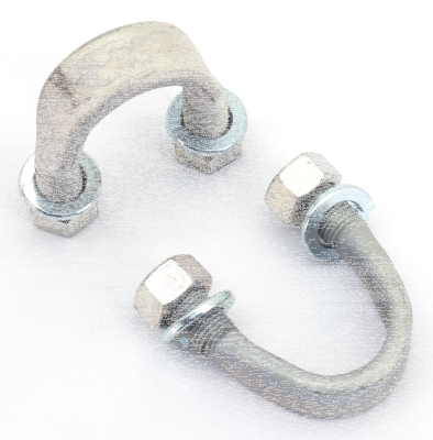 U-BOLT guard rear w/ nuts set 2 WL whPlt (FR)