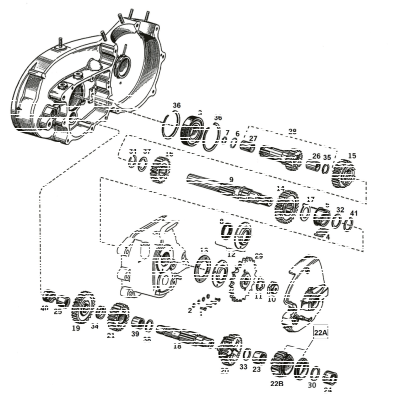 5PCK Mainshft thrust washer .096 XL84-90 (FR)