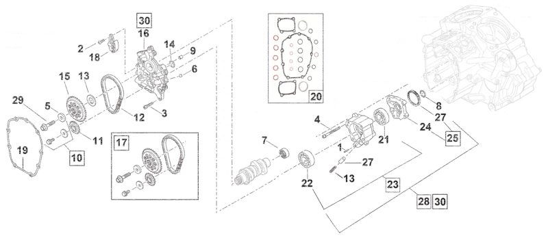 GHDP Cam chain tensioner ME17-up (FR)