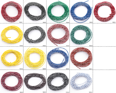 Cloth covered wire pure black 25ft (FR)