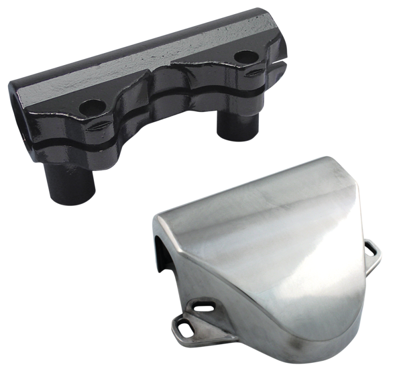 Polished handlebar clamp cover FL60-79 (FR)