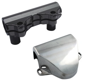 Polished handlebar clamp cover FL60-79 (FR)