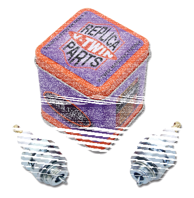 V-Twin replica nr 3 style sparkplug set (FR)