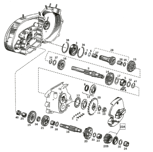 Countershaft Low gear bearing XL84-90 (FR)