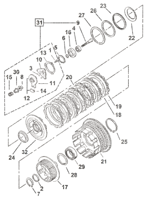Clutch bearing guide XLl84-90 (FR)