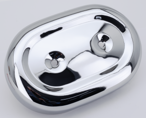 Oval A/C Cover Chrome FL/FX71-89 XL66-03 (FR)
