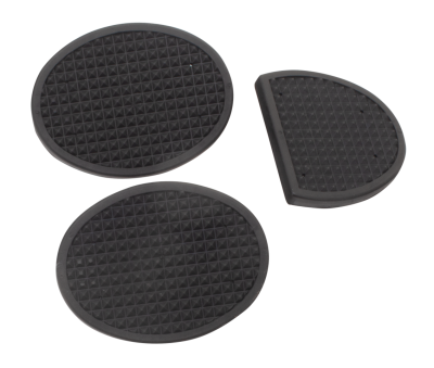 3Pc Clutch and brake pedal pad set Black (FR)