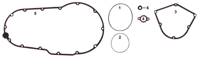 Lower engine gasket kit Victory99-17 (FR)