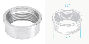 Weld-In Alu Gas Cap Bung 1-5/16" (FR)