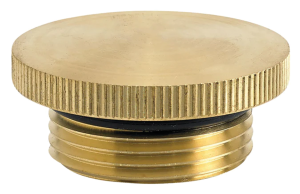 Knurled Brass Gas/Oil Cap Unvented (FR)