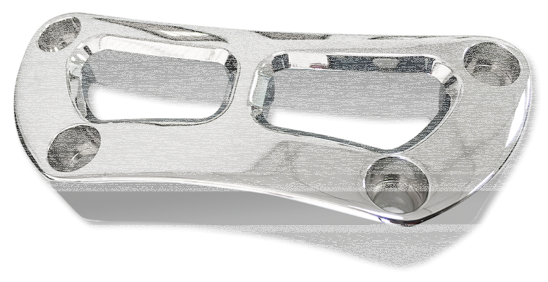 Top Riser Clamp Cut-Out 1" Chr HD73-Up (FR)