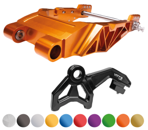 Vitys Billet Swingarm Blue FLH/T14-Up (FR)