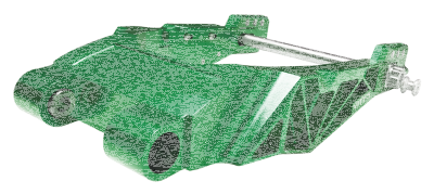 Vitys Billet Swingarm Green FLH/T14-Up (FR)