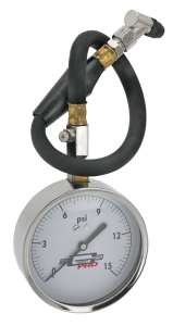 Accel Tire gauge 4" SS Pro 0-15lb (FR)