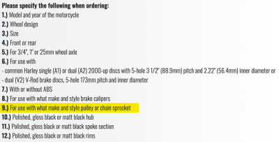 Surcharge VRSC pulley adapter customsize (FR)