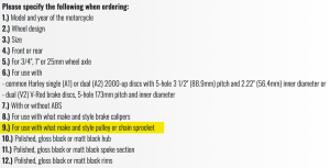 Surcharge VRSC pulley adapter customsize (FR)